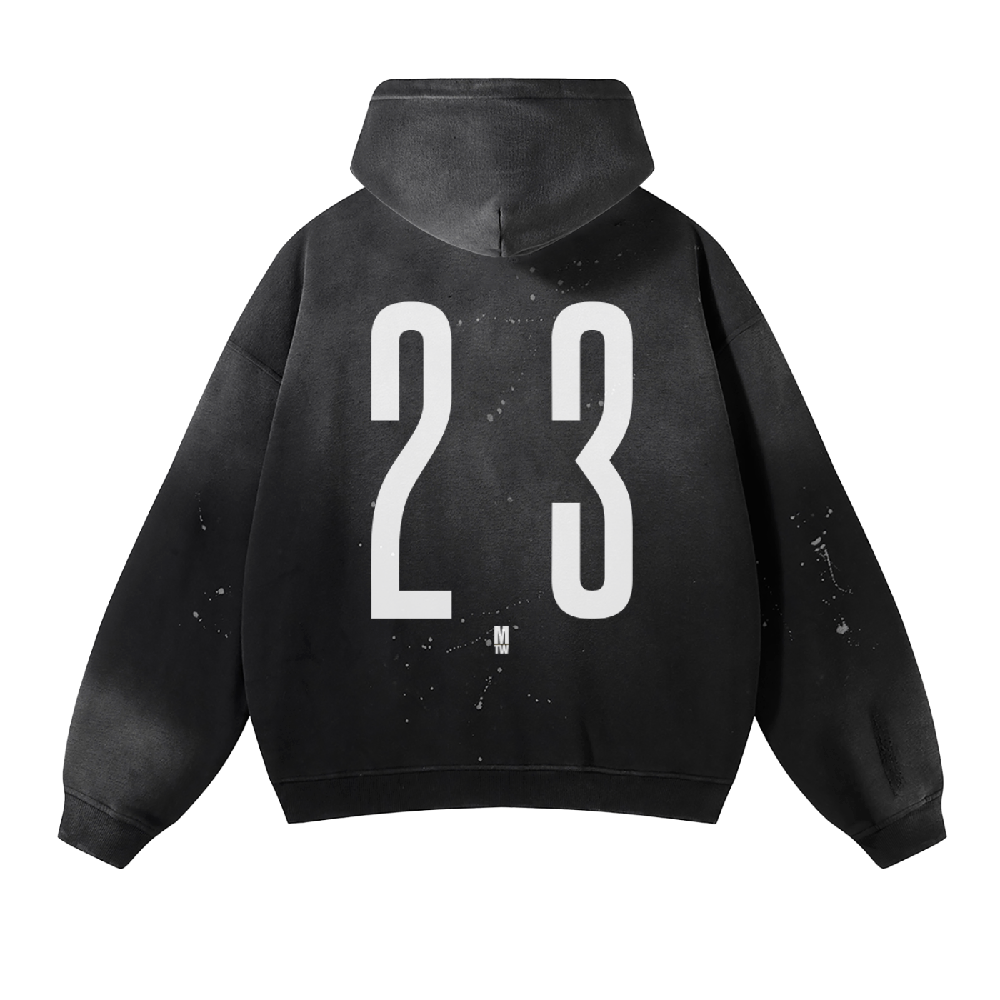 Vintage Washed Frayed Fleece Hoodie